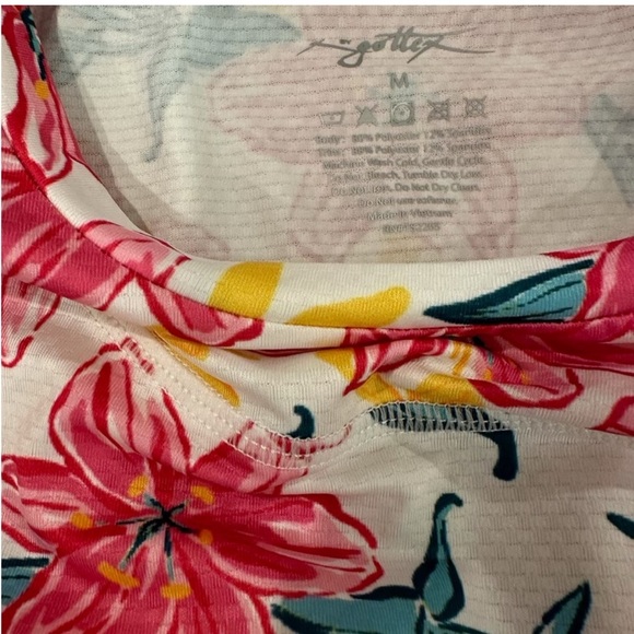 GOTTEX STUDIO LONG SLEEVE TOP WITH PEARL EDGE IN LILLY WHITE  SIZE MED - Picture 5 of 7